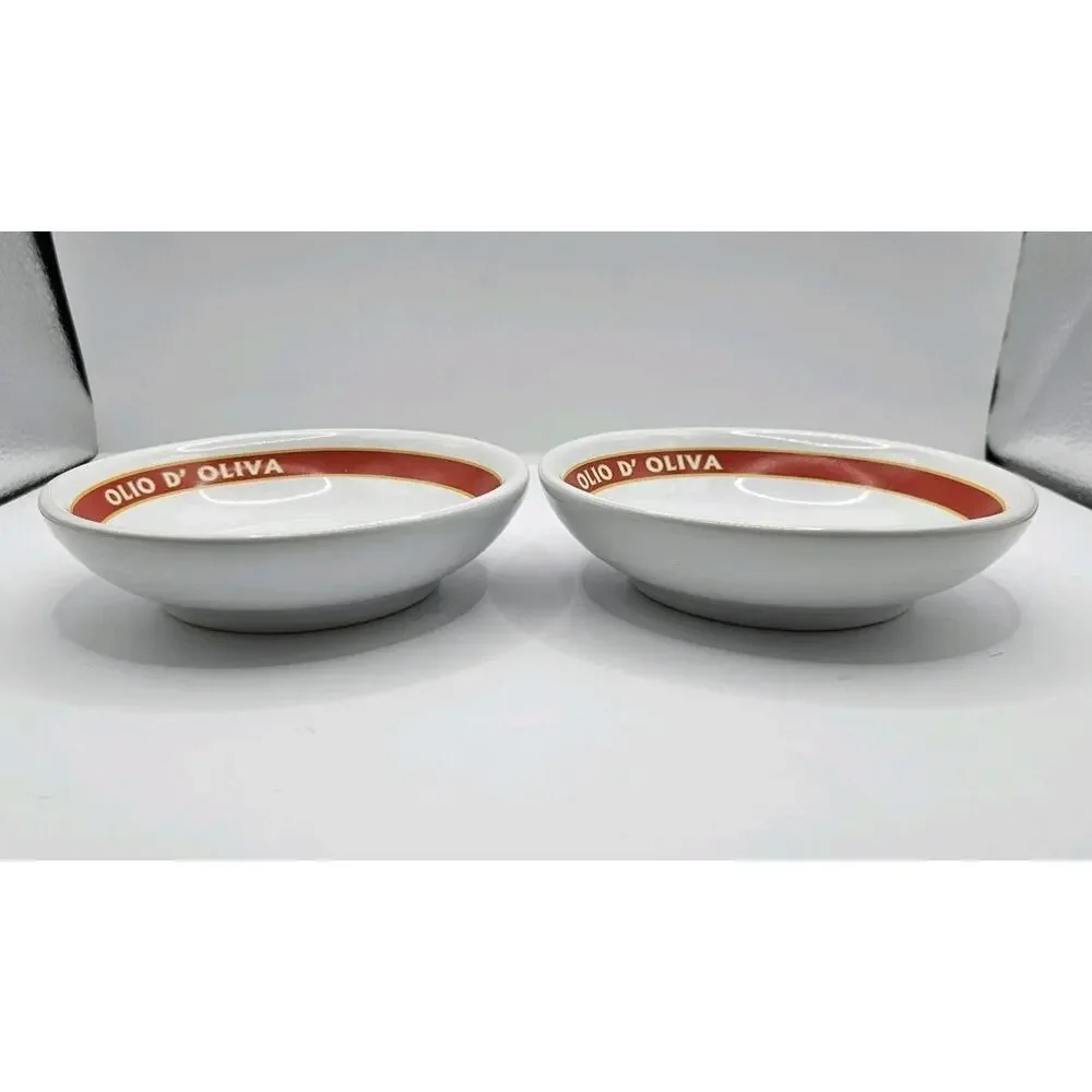 Pottery Barn Parmigiano & Olio D'Oliva Serving Dipping Bowls 4 Piece Set
